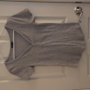 Ambiance Women's Shirt with buttons. Size Medium. Color Gray.